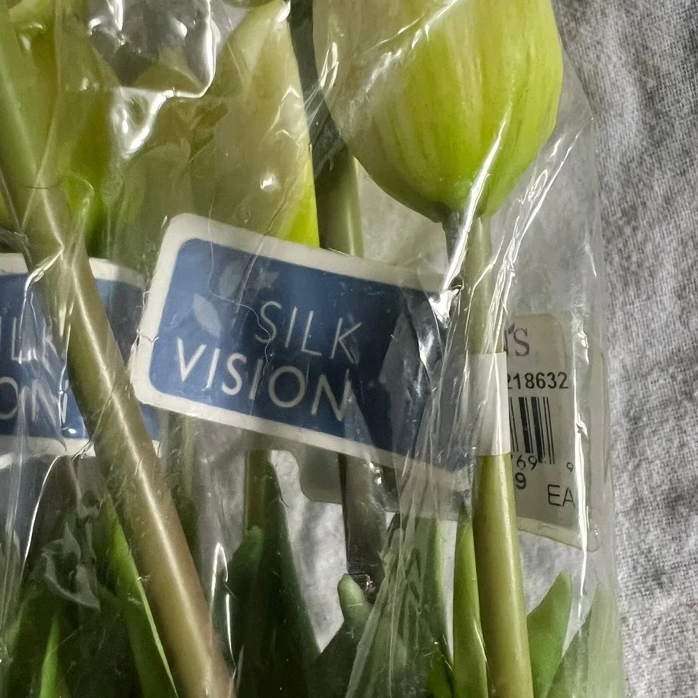 Bachman's Silk Vision Artificial Tulips Unisex OS Cream White Brand New Floral
